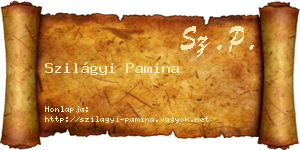 Szilágyi Pamina névjegykártya